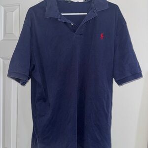 Ralph Lauren Classic Navy Polo with Red Emblem
